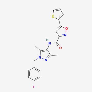 N-[1-(4-fluorobenzyl)-3,5-dimethyl-1H-pyrazol-4-yl]-5-(2-thienyl)-3-isoxazolecarboxamide