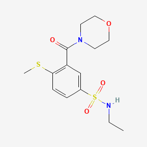 molecular formula C14H20N2O4S2 B4553654 N-ethyl-4-methylsulfanyl-3-(morpholine-4-carbonyl)benzenesulfonamide 