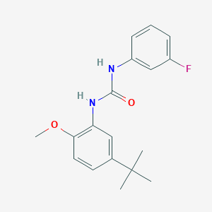 molecular formula C18H21FN2O2 B4553660 N-[5-(TERT-BUTYL)-2-METHOXYPHENYL]-N'-(3-FLUOROPHENYL)UREA 