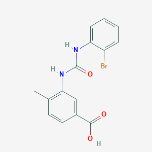 molecular formula C15H13BrN2O3 B4553705 3-{[(2-BROMOANILINO)CARBONYL]AMINO}-4-METHYLBENZOIC ACID 