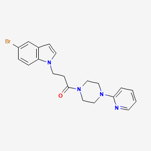 5-bromo-1-{3-oxo-3-[4-(2-pyridinyl)-1-piperazinyl]propyl}-1H-indole