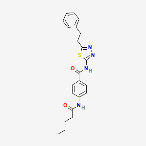 4-PENTANAMIDO-N-[5-(2-PHENYLETHYL)-1,3,4-THIADIAZOL-2-YL]BENZAMIDE