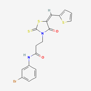 N-(3-bromophenyl)-3-[4-oxo-5-(2-thienylmethylene)-2-thioxo-1,3-thiazolidin-3-yl]propanamide