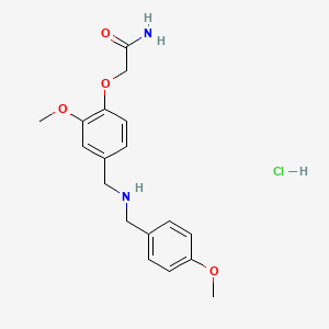 2-[2-Methoxy-4-[[(4-methoxyphenyl)methylamino]methyl]phenoxy]acetamide;hydrochloride