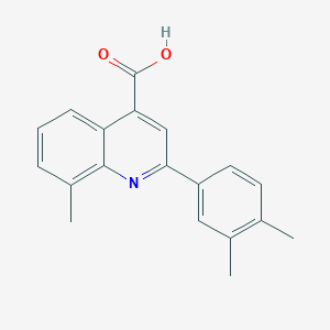 molecular formula C19H17NO2 B455379 2-(3,4-Dimethylphenyl)-8-methylquinoline-4-carboxylic acid CAS No. 438229-29-9