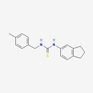 molecular formula C18H20N2S B4553804 N-(2,3-dihydro-1H-inden-5-yl)-N'-(4-methylbenzyl)thiourea 