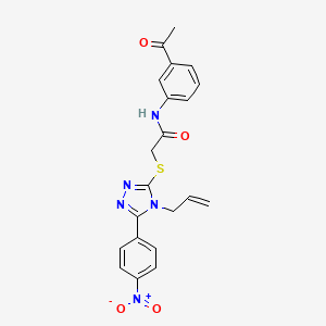 N-(3-acetylphenyl)-2-{[4-allyl-5-(4-nitrophenyl)-4H-1,2,4-triazol-3-yl]thio}acetamide