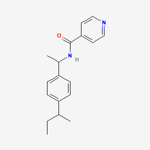 molecular formula C18H22N2O B4553834 N-{1-[4-(butan-2-yl)phenyl]ethyl}pyridine-4-carboxamide 