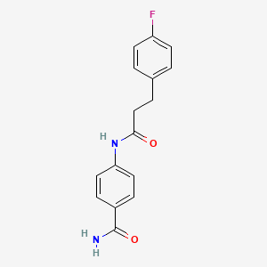 4-{[3-(4-fluorophenyl)propanoyl]amino}benzamide