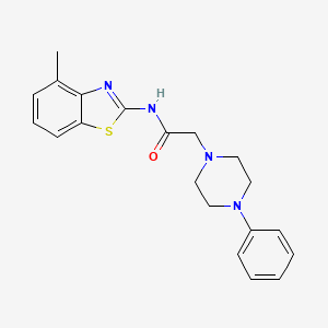 N-(4-methyl-1,3-benzothiazol-2-yl)-2-(4-phenylpiperazin-1-yl)acetamide