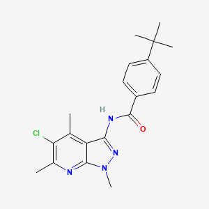 4-TERT-BUTYL-N-{5-CHLORO-1,4,6-TRIMETHYL-1H-PYRAZOLO[3,4-B]PYRIDIN-3-YL}BENZAMIDE