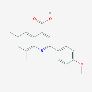 molecular formula C19H17NO3 B455392 2-(4-甲氧基苯基)-6,8-二甲基喹啉-4-甲酸 CAS No. 351357-29-4