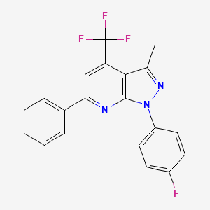 1-(4-fluorophenyl)-3-methyl-6-phenyl-4-(trifluoromethyl)-1H-pyrazolo[3,4-b]pyridine