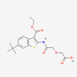 molecular formula C19H23NO6S B4553942 (2-{[6-tert-butyl-3-(ethoxycarbonyl)-1-benzothien-2-yl]amino}-2-oxoethoxy)acetic acid 