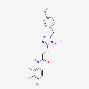 N-(4-bromo-2,3-dimethylphenyl)-2-{[4-ethyl-5-(4-methoxybenzyl)-4H-1,2,4-triazol-3-yl]sulfanyl}acetamide