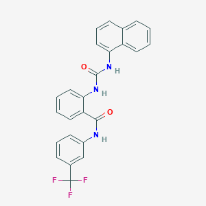 molecular formula C25H18F3N3O2 B4553971 2-{[(1-naphthylamino)carbonyl]amino}-N-[3-(trifluoromethyl)phenyl]benzamide 