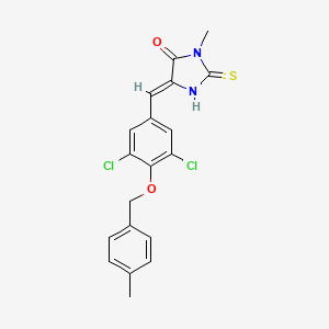 5-{3,5-dichloro-4-[(4-methylbenzyl)oxy]benzylidene}-3-methyl-2-thioxo-4-imidazolidinone