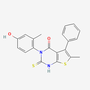 molecular formula C20H16N2O2S2 B4554082 3-(4-hydroxy-2-methylphenyl)-2-mercapto-6-methyl-5-phenylthieno[2,3-d]pyrimidin-4(3H)-one 