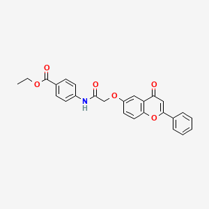 ethyl 4-({[(4-oxo-2-phenyl-4H-chromen-6-yl)oxy]acetyl}amino)benzoate