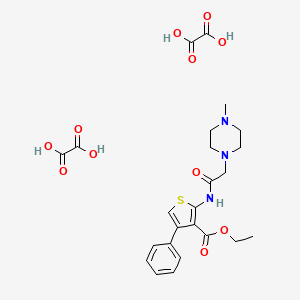 ethyl 2-{[(4-methyl-1-piperazinyl)acetyl]amino}-4-phenyl-3-thiophenecarboxylate diethanedioate