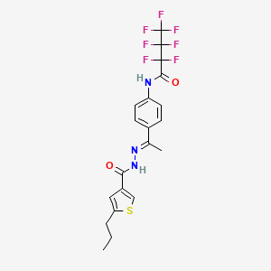 molecular formula C20H18F7N3O2S B4554156 2,2,3,3,4,4,4-heptafluoro-N-(4-{N-[(5-propyl-3-thienyl)carbonyl]ethanehydrazonoyl}phenyl)butanamide 