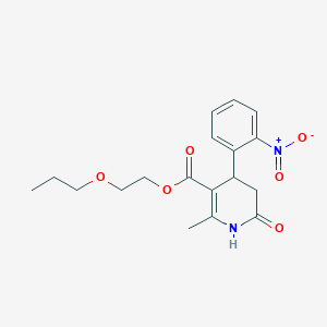 2-Propoxyethyl 2-methyl-4-(2-nitrophenyl)-6-oxo-1,4,5,6-tetrahydropyridine-3-carboxylate