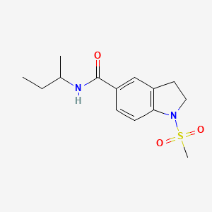 molecular formula C14H20N2O3S B4554196 N-(butan-2-yl)-1-(methylsulfonyl)-2,3-dihydro-1H-indole-5-carboxamide 