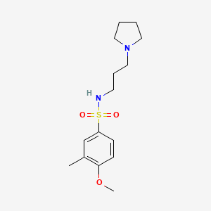 molecular formula C15H24N2O3S B4554214 4-methoxy-3-methyl-N-[3-(1-pyrrolidinyl)propyl]benzenesulfonamide 