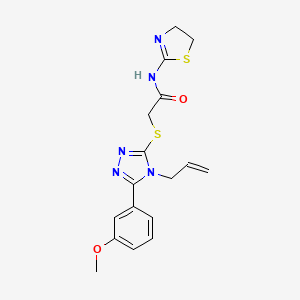 N-(4,5-dihydro-1,3-thiazol-2-yl)-2-{[5-(3-methoxyphenyl)-4-(prop-2-en-1-yl)-4H-1,2,4-triazol-3-yl]sulfanyl}acetamide