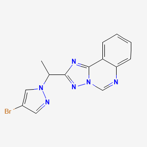 2-[1-(4-bromo-1H-pyrazol-1-yl)ethyl][1,2,4]triazolo[1,5-c]quinazoline