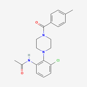 N-{3-chloro-2-[4-(4-methylbenzoyl)-1-piperazinyl]phenyl}acetamide