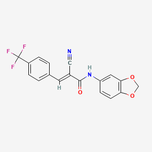 N-1,3-benzodioxol-5-yl-2-cyano-3-[4-(trifluoromethyl)phenyl]acrylamide