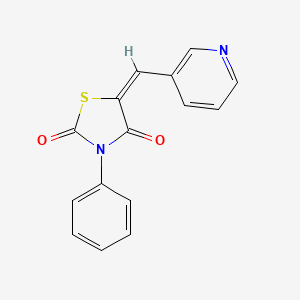 molecular formula C15H10N2O2S B4554284 (5E)-3-phenyl-5-(pyridin-3-ylmethylidene)-1,3-thiazolidine-2,4-dione 