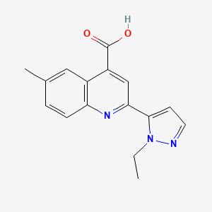 2-(1-ethyl-1H-pyrazol-5-yl)-6-methylquinoline-4-carboxylic acid