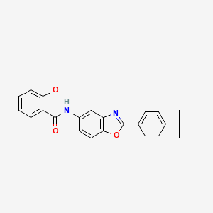 molecular formula C25H24N2O3 B4554326 N-[2-(4-tert-butylphenyl)-1,3-benzoxazol-5-yl]-2-methoxybenzamide 