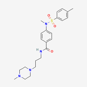 4-(N-methyl-4-methylbenzenesulfonamido)-N-[3-(4-methylpiperazin-1-yl)propyl]benzamide