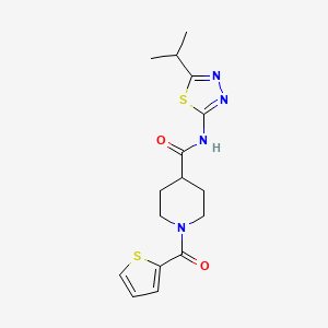 N-[5-(PROPAN-2-YL)-1,3,4-THIADIAZOL-2-YL]-1-(THIOPHENE-2-CARBONYL)PIPERIDINE-4-CARBOXAMIDE