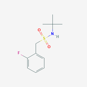 molecular formula C11H16FNO2S B4554362 N-tert-butyl-1-(2-fluorophenyl)methanesulfonamide 