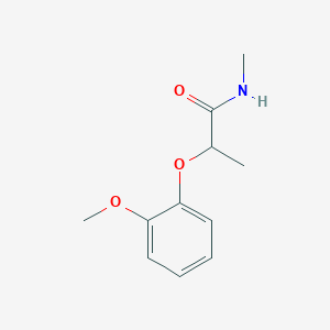 molecular formula C11H15NO3 B4554387 2-(2-methoxyphenoxy)-N-methylpropanamide 