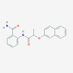 molecular formula C20H18N2O3 B4554397 2-{[2-(2-naphthyloxy)propanoyl]amino}benzamide 