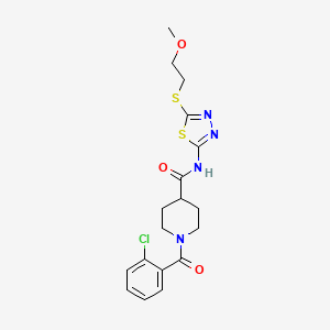 1-(2-CHLOROBENZOYL)-N-{5-[(2-METHOXYETHYL)SULFANYL]-1,3,4-THIADIAZOL-2-YL}PIPERIDINE-4-CARBOXAMIDE