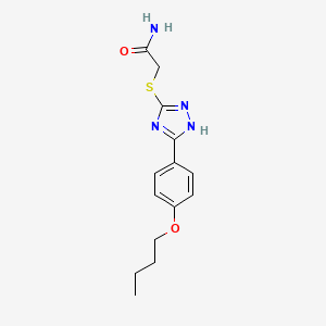 2-{[5-(4-butoxyphenyl)-4H-1,2,4-triazol-3-yl]thio}acetamide