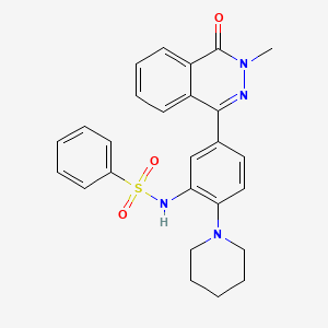 molecular formula C26H26N4O3S B4554445 N-[5-(3-methyl-4-oxo-3,4-dihydrophthalazin-1-yl)-2-(piperidin-1-yl)phenyl]benzenesulfonamide 