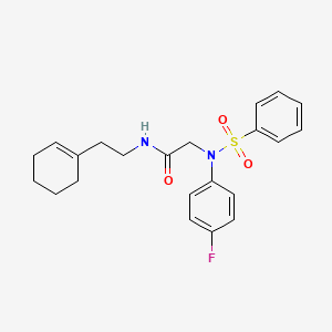 N~1~-[2-(1-cyclohexen-1-yl)ethyl]-N~2~-(4-fluorophenyl)-N~2~-(phenylsulfonyl)glycinamide