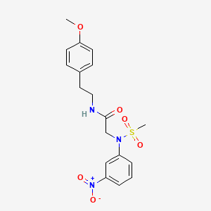 N-[2-(4-methoxyphenyl)ethyl]-N~2~-(methylsulfonyl)-N~2~-(3-nitrophenyl)glycinamide