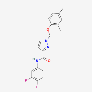 N-(3,4-difluorophenyl)-1-[(2,4-dimethylphenoxy)methyl]-1H-pyrazole-3-carboxamide