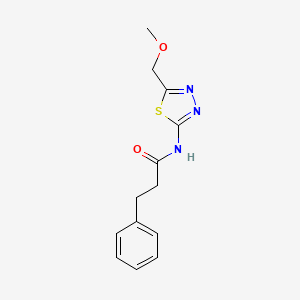 N-[5-(methoxymethyl)-1,3,4-thiadiazol-2-yl]-3-phenylpropanamide