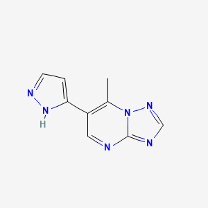 7-methyl-6-(1H-pyrazol-5-yl)[1,2,4]triazolo[1,5-a]pyrimidine