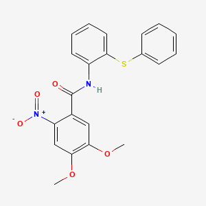 4,5-dimethoxy-2-nitro-N-[2-(phenylsulfanyl)phenyl]benzamide