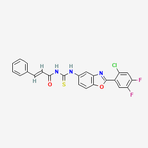 molecular formula C23H14ClF2N3O2S B4554556 N-({[2-(2-chloro-4,5-difluorophenyl)-1,3-benzoxazol-5-yl]amino}carbonothioyl)-3-phenylacrylamide 